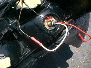 attach brown wire to socket