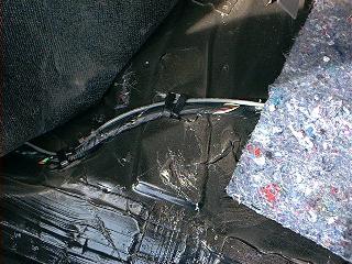 signal wire under back seat